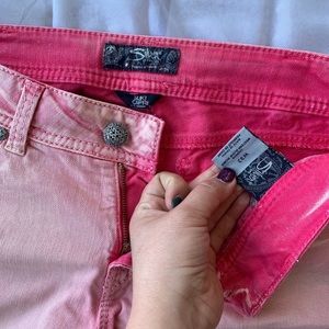 Silver Pink Jeans